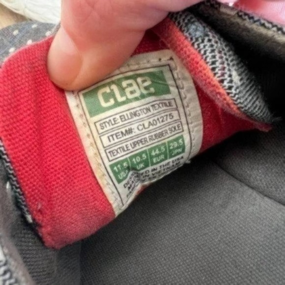 Clae Ellington Textile Polka Dot Sneakers Size 11.5 - Picture 6 of 7